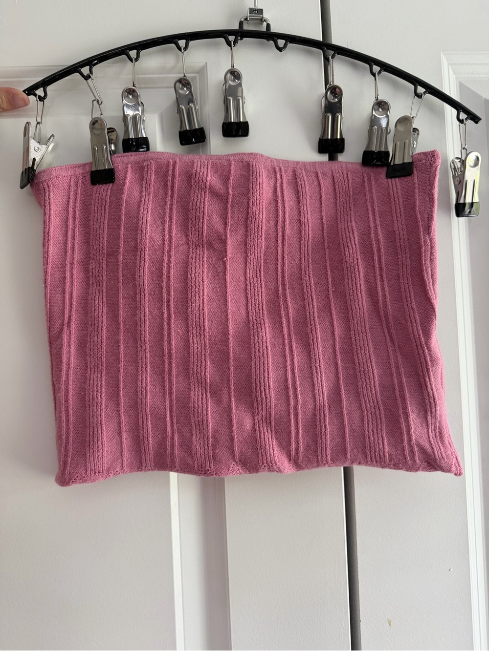 Princess Polly Pink Ribbed Knit Tube Top